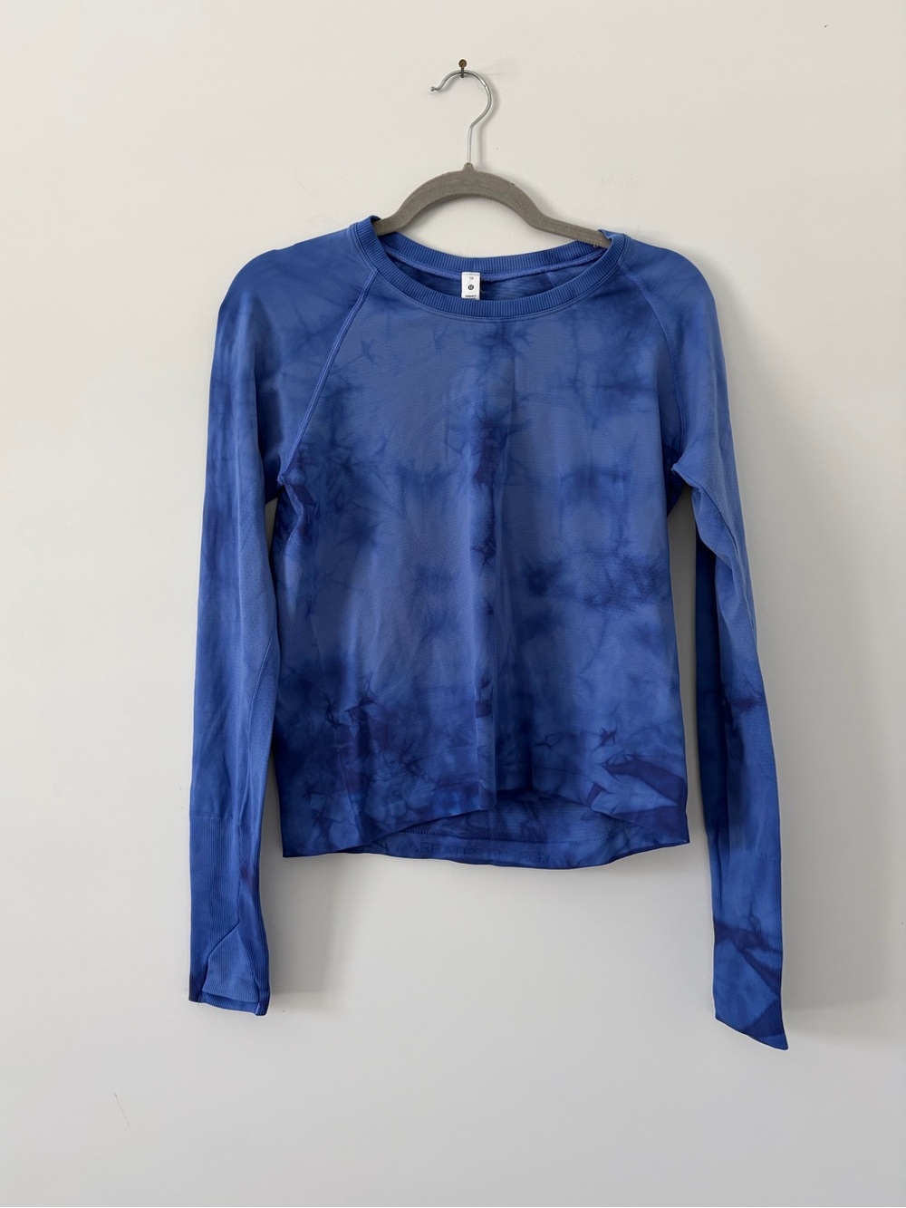 Lululemon Swiftly Tech Long Sleeve Shirt 2.0 Race Length Marble Blue Dye 10